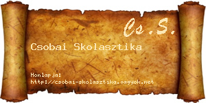Csobai Skolasztika névjegykártya